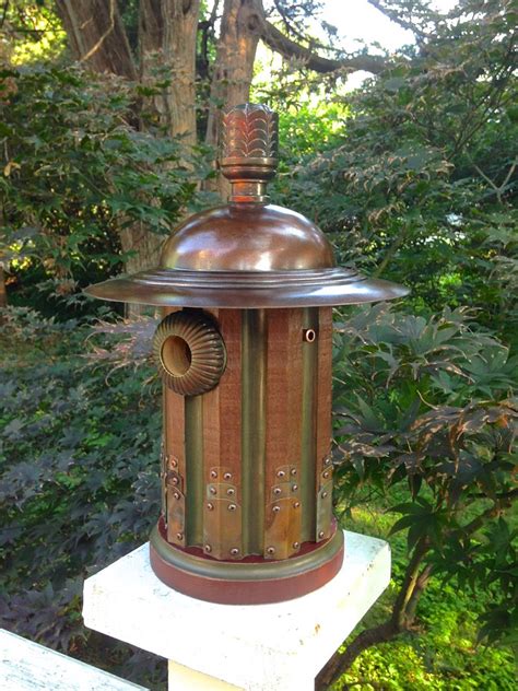 antique metal bird houses|handmade metal birdhouses.